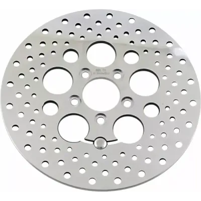 Polished Stainless Steel Drilled Brake Rotor