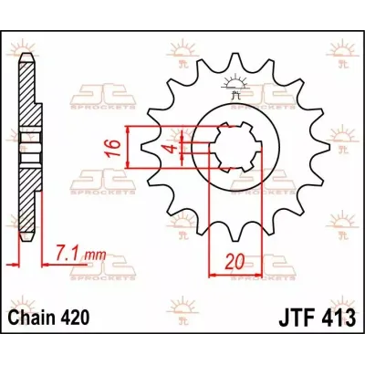 Pinion frontal