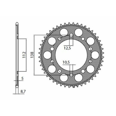 Roata din spate din aluminiu Works Triplestar