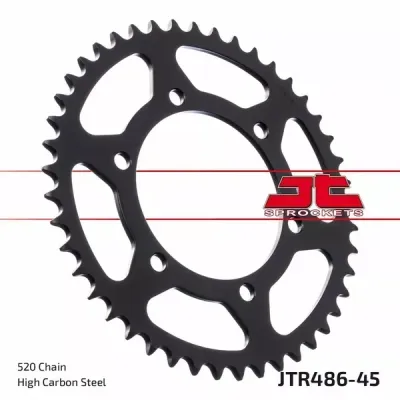 Rear Sprocket Induction Hardened Black Zinc Finish