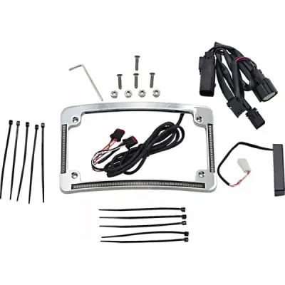 Plug & Play Run/Brake/Turn LED Radius License Plate Frame