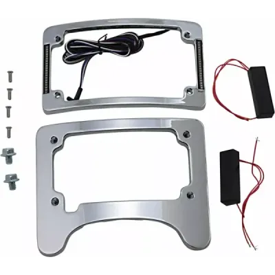 Turn Signal Eliminator with Tri Radius Illuminated Plate Frame