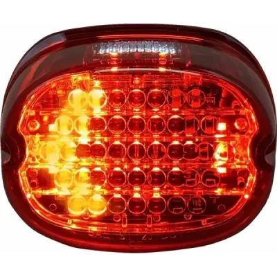 Low Profile LED Taillight with Integrated Auxiliary Turn Signals