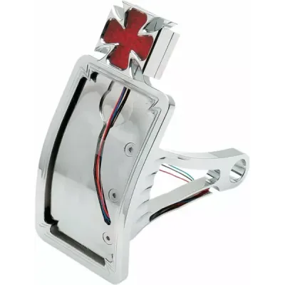 Side Mount Maltese Cross LED Taillight and License Plate Mount